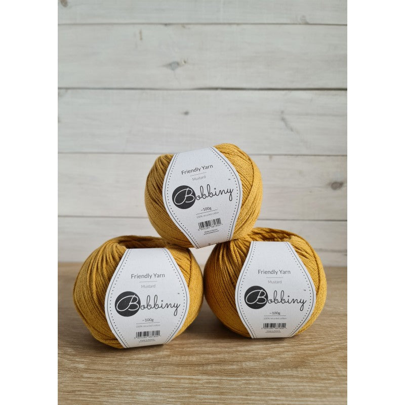 Bobbiny Friendly Yarn Mustard 100g - Garne > Bobbiny > Friendly Yarn von mahina