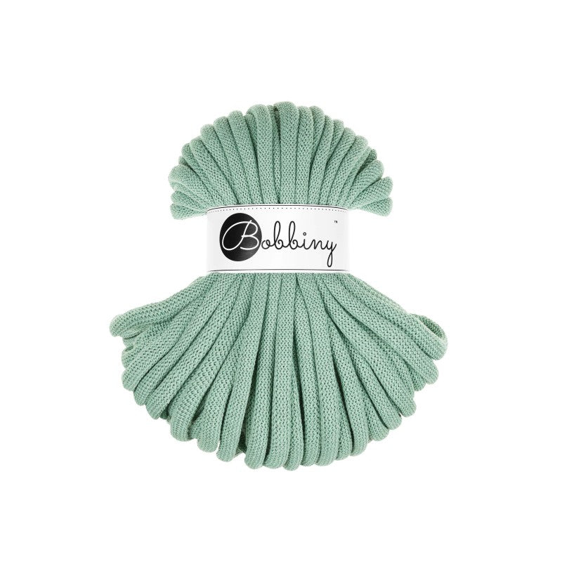 Bobbiny JUMBO Flechtkordel 9mm geflochten Aloe 30m - Garne > Baumwollgarne > Bobbiny > Geflochten > 9mm von mahina