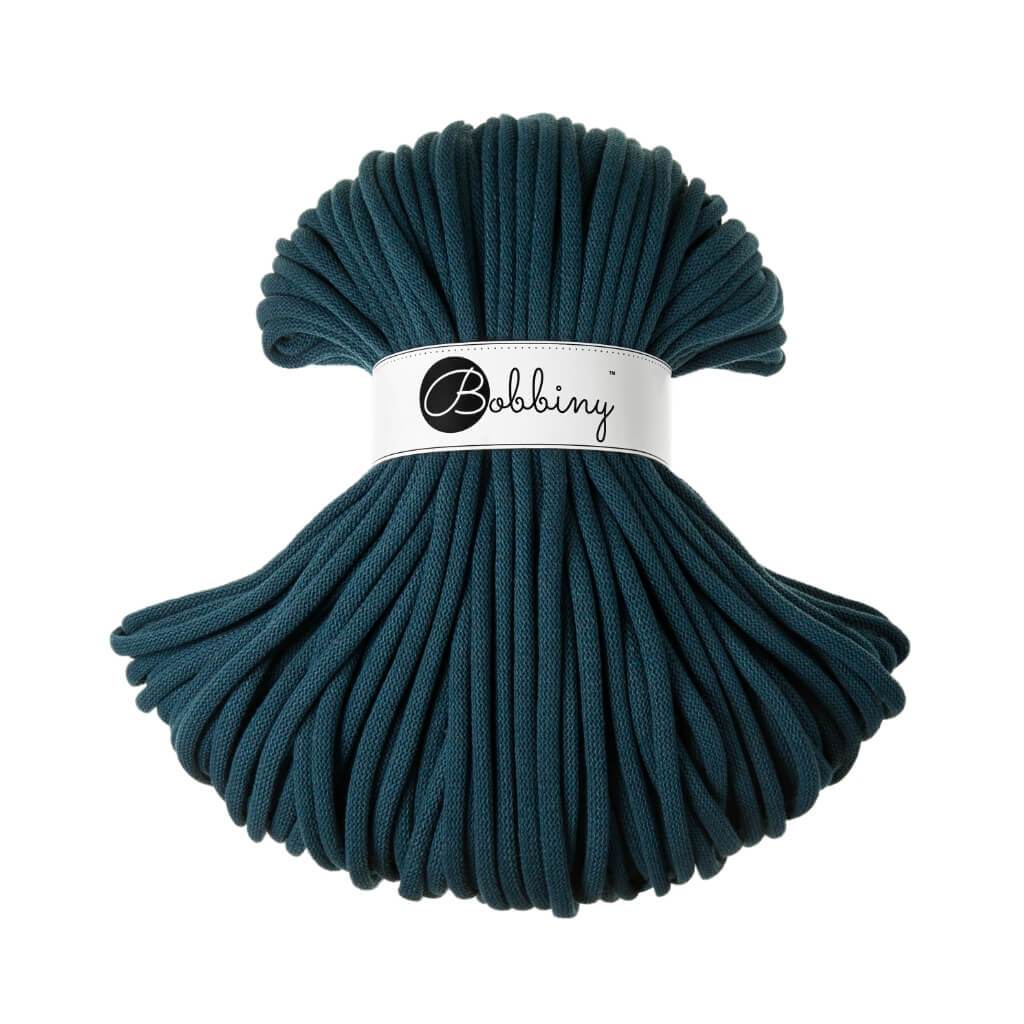 Bobbiny JUMBO Flechtkordel 9mm geflochten Peacock Blue 100m - Garne > Baumwollgarne > Bobbiny > Geflochten > 9mm von mahina