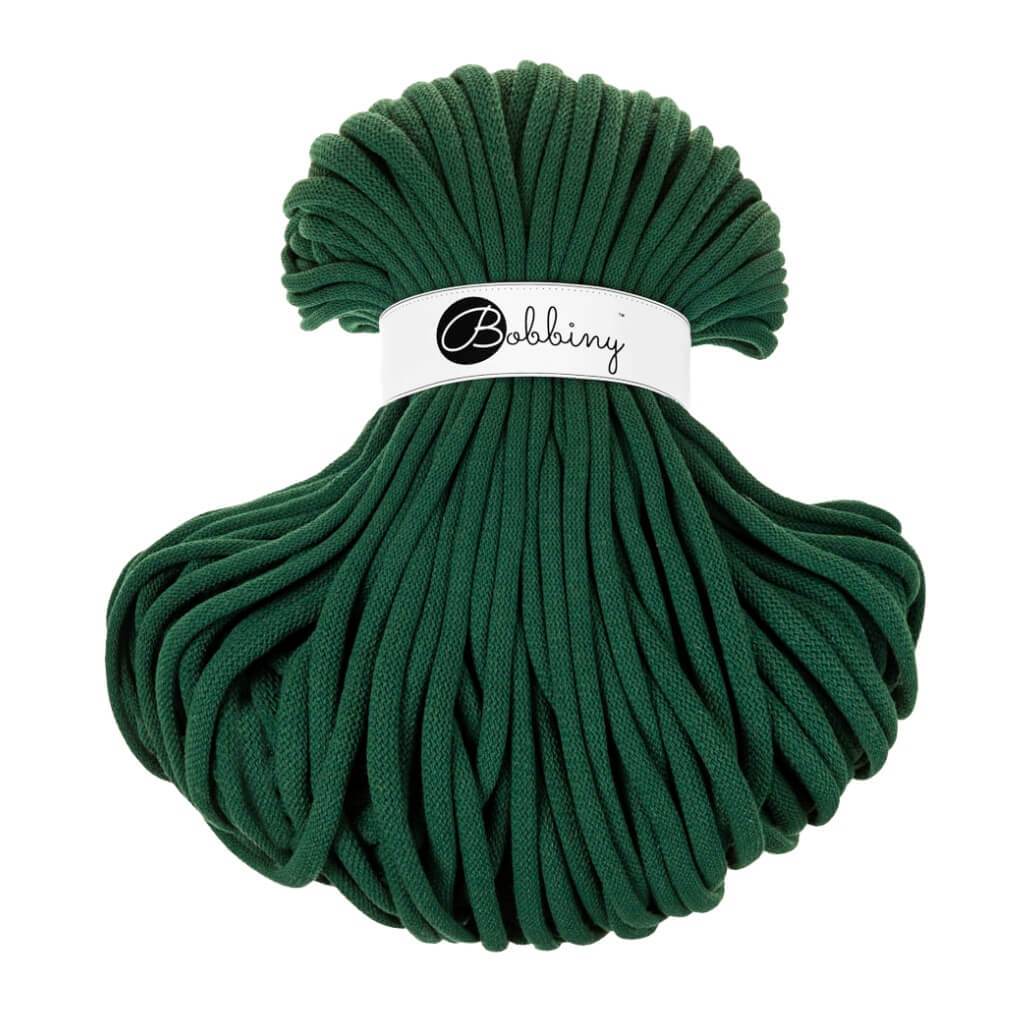 Bobbiny JUMBO Flechtkordel 9mm geflochten Pine Green 100m - Garne > Baumwollgarne > Bobbiny > Geflochten > 9mm von mahina