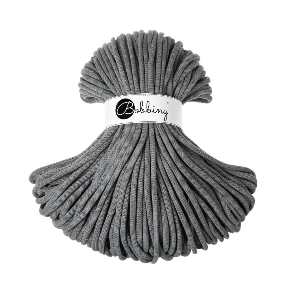 Bobbiny JUMBO Flechtkordel 9mm geflochten Steel 100m - Garne > Baumwollgarne > Bobbiny > Geflochten > 9mm von mahina