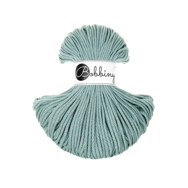 Bobbiny JUNIOR Flechtkordel 3mm geflochten Duck Egg Blue 100m - Garne > Baumwollgarne > Bobbiny > Geflochten > 3mm von mahina