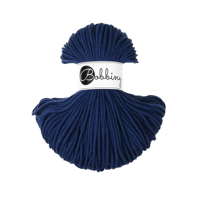 Bobbiny JUNIOR Flechtkordel 3mm geflochten Ink Blue 100m - Garne > Baumwollgarne > Bobbiny > Geflochten > 3mm von mahina