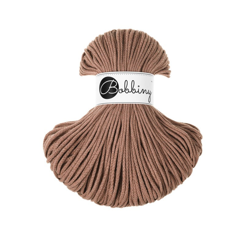 Bobbiny JUNIOR Flechtkordel 3mm geflochten Mocha Mousse 100m - Garne > Baumwollgarne > Bobbiny > Geflochten > 3mm von mahina