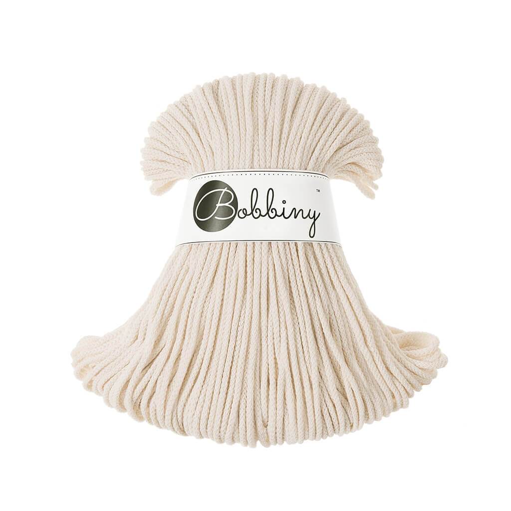 Bobbiny JUNIOR Flechtkordel 3mm geflochten Natural 100m - Garne > Baumwollgarne > Bobbiny > Geflochten > 3mm von mahina