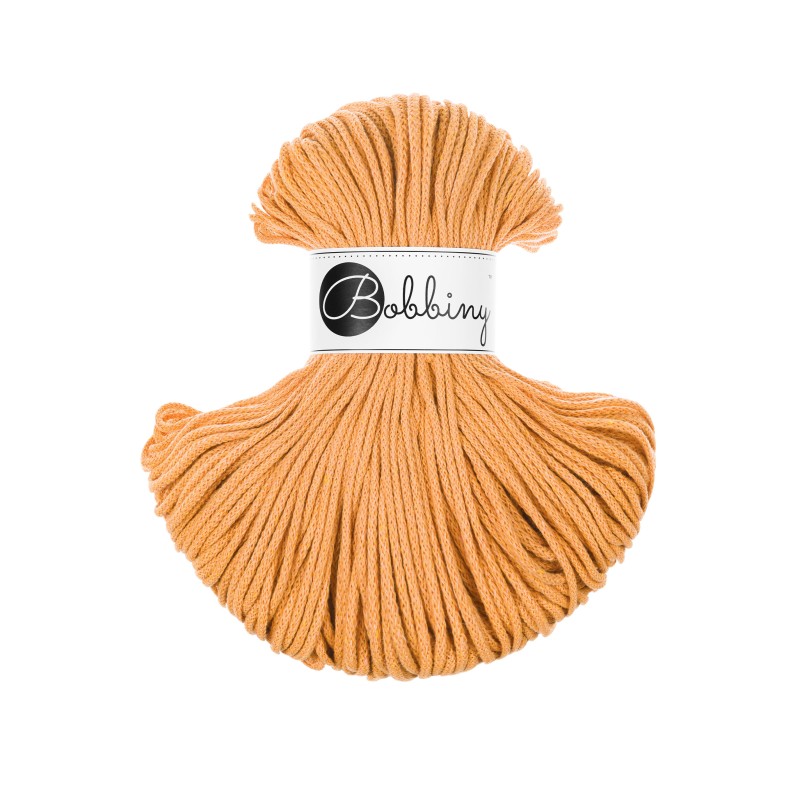 Bobbiny JUNIOR Flechtkordel 3mm geflochten Orange 100m - Garne > Baumwollgarne > Bobbiny > Geflochten > 3mm von mahina