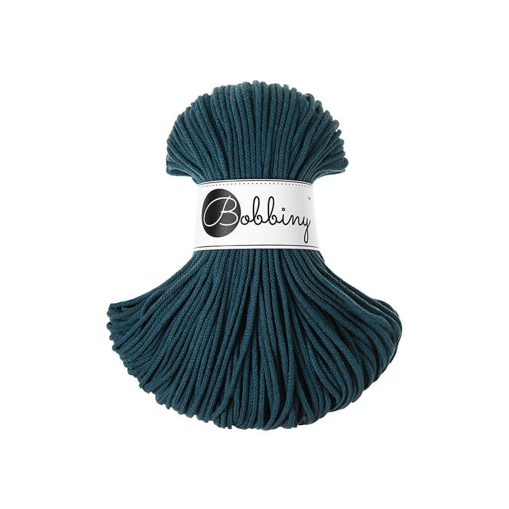 Bobbiny JUNIOR Flechtkordel 3mm geflochten Peacock Blue 100m - Garne > Baumwollgarne > Bobbiny > Geflochten > 3mm von mahina
