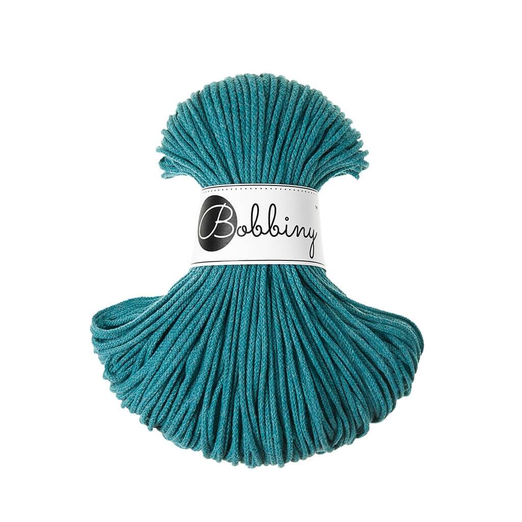 Bobbiny JUNIOR Flechtkordel 3mm geflochten Teal 100m - mahina