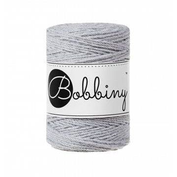 Bobbiny Makramee Garn 1,5mm 3ply Light Grey 100m - Garne > Baumwollgarne > Bobbiny > 3ply > 1,5mm von mahina