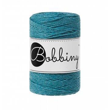 Bobbiny Makramee Garn 1,5mm 3ply Teal 100m - Garne > Baumwollgarne > Bobbiny > 3ply > 1,5mm von mahina