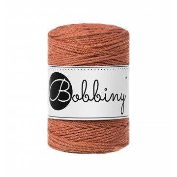 Bobbiny Makramee Garn 1,5mm 3ply Terracotta 100m - Garne > Baumwollgarne > Bobbiny > 3ply > 1,5mm von mahina