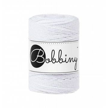 Bobbiny Makramee Garn 1,5mm 3ply White 100m - Garne > Baumwollgarne > Bobbiny > 3ply > 1,5mm von mahina