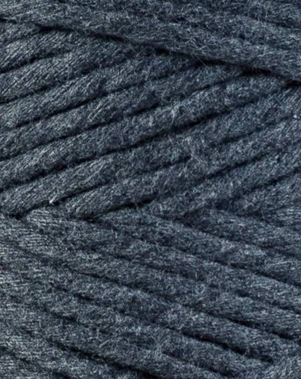 Bobbiny Makramee Garn 1,5mm gezwirnt Charcoal 100m - mahina