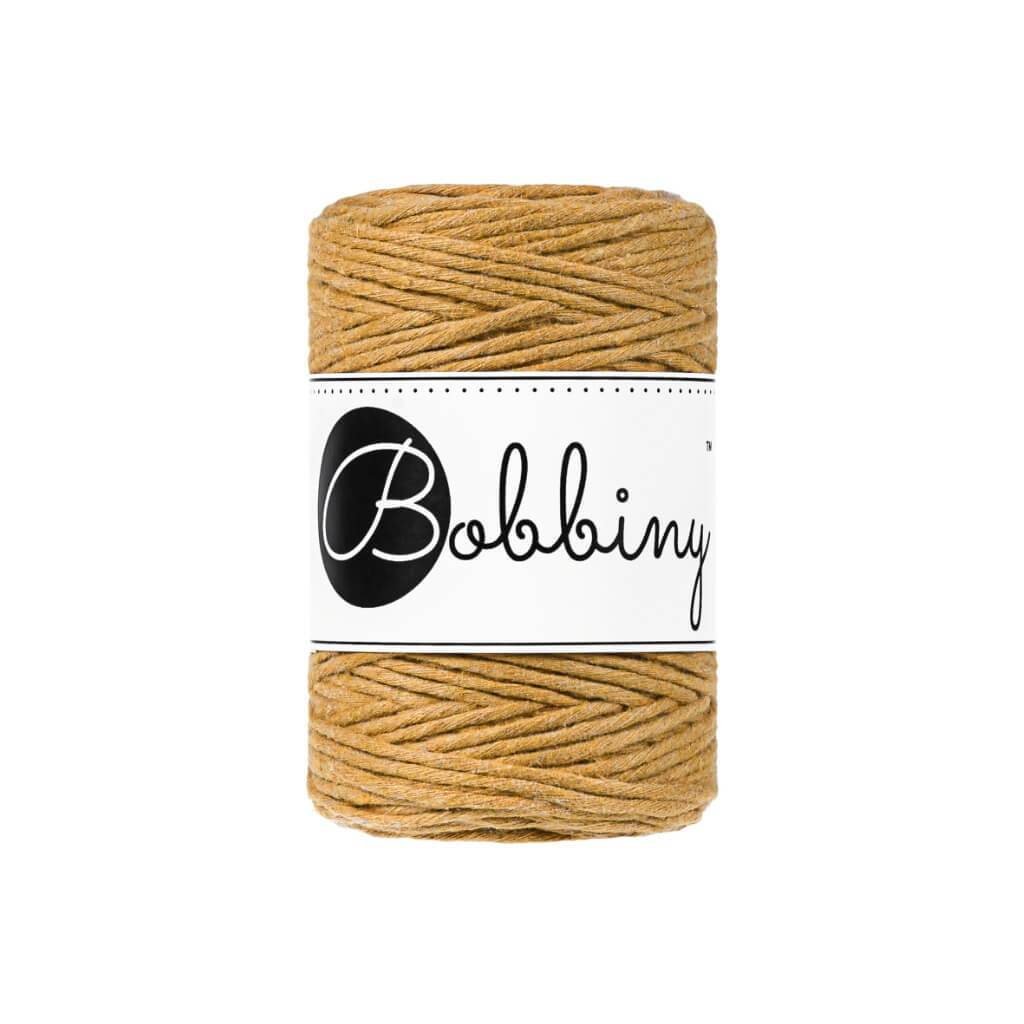 Bobbiny Makramee Garn 1,5mm gezwirnt Mustard 100m - mahina