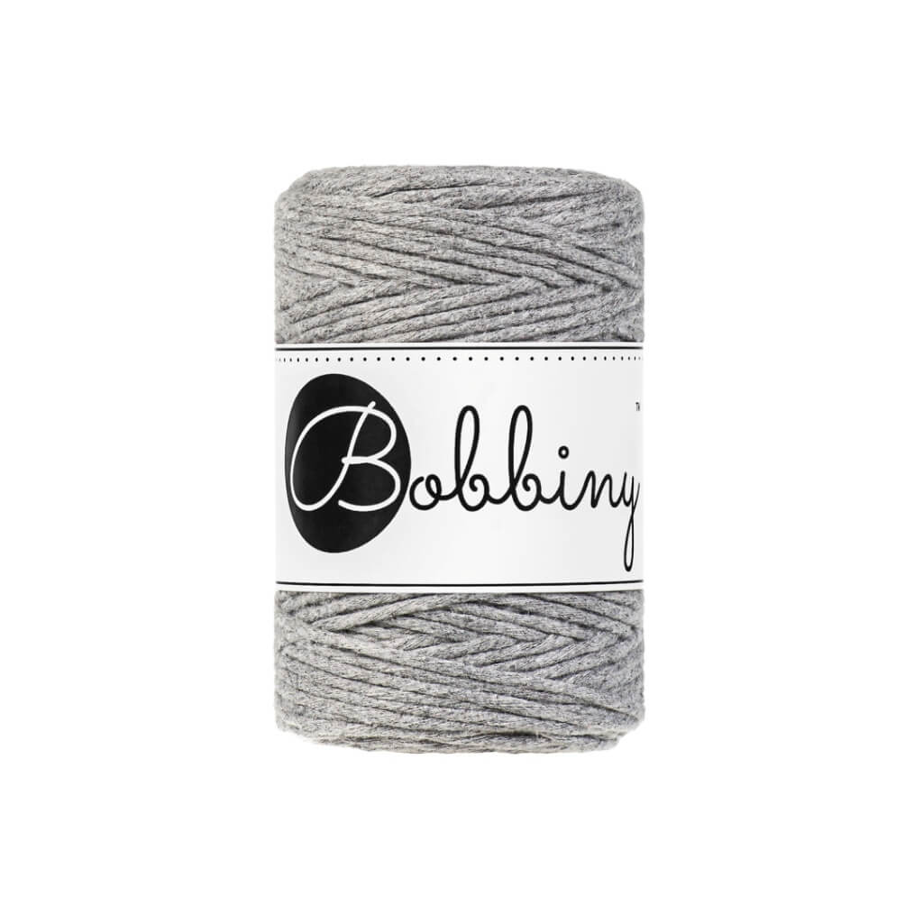 Bobbiny Makramee Garn 1,5mm gezwirnt Silver 100m - mahina