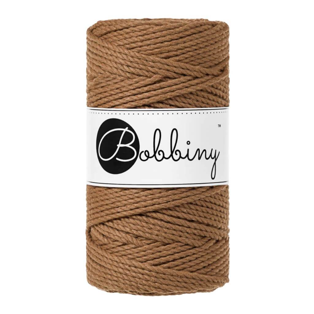 Bobbiny Makramee Garn 3mm 3ply Caramel 100m - Garne > Baumwollgarne > Bobbiny > 3ply > 3mm von mahina
