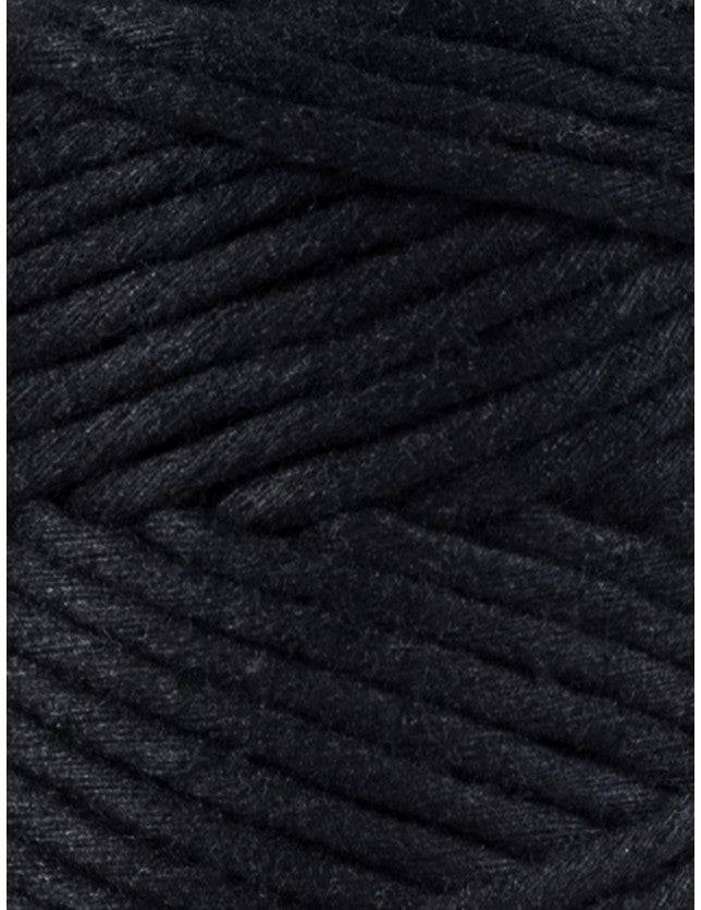 Bobbiny Makramee Garn 3mm gezwirnt Black 100m - mahina
