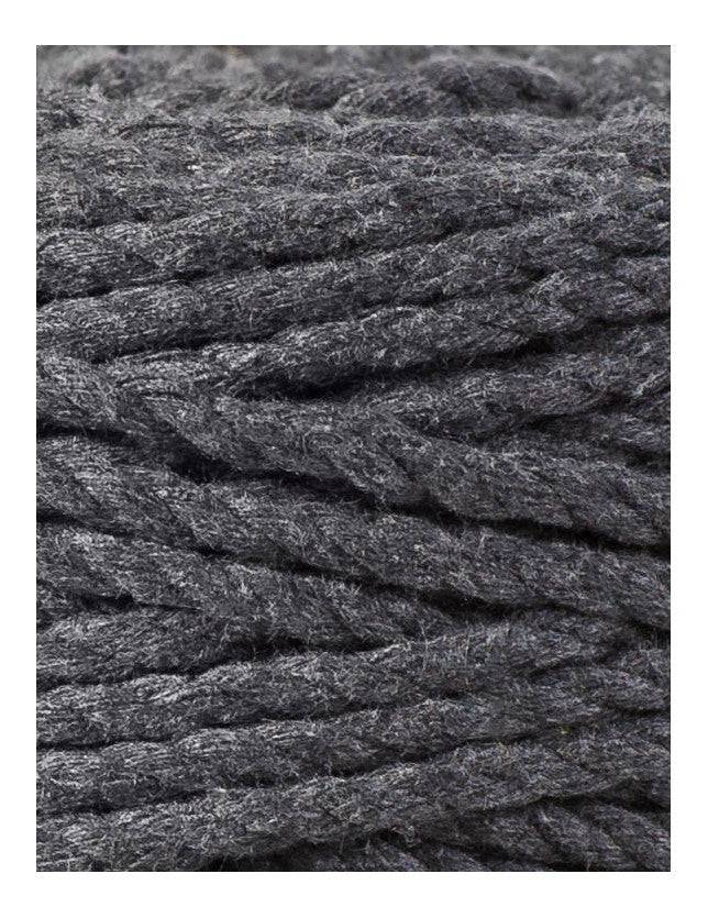 Bobbiny Makramee Garn 5mm 3ply Charcoal 100m - mahina