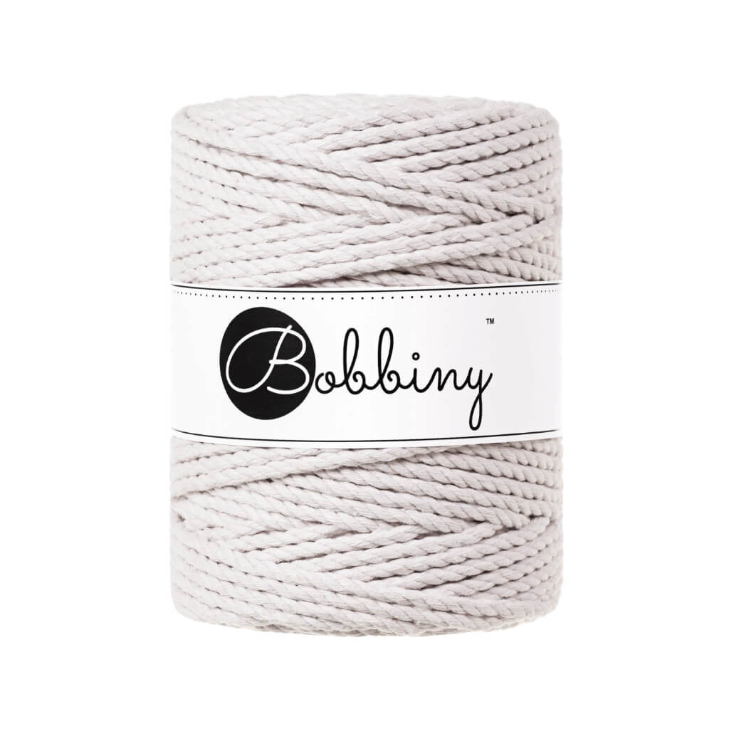 Bobbiny Makramee Garn 5mm 3ply Moonlight 100m - mahina