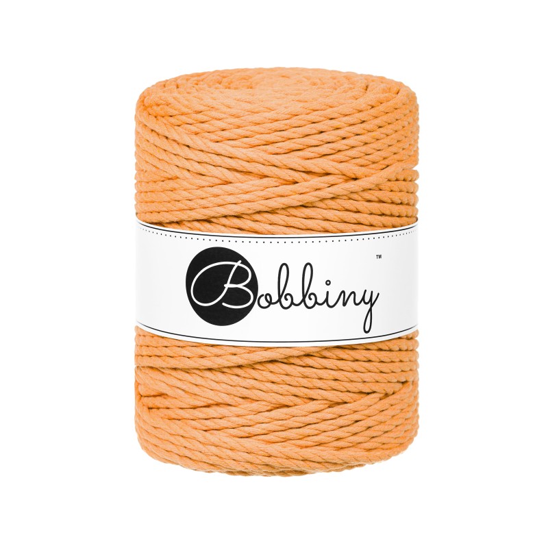 Bobbiny Makramee Garn 5mm 3ply Orange 100m - Garne > Baumwollgarne > Bobbiny > 3ply > 5mm von mahina