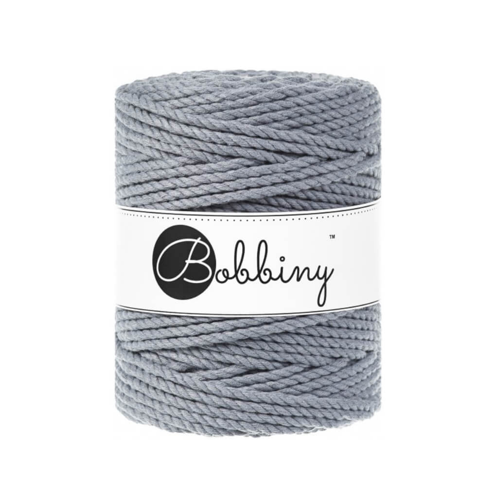 Bobbiny Makramee Garn 5mm 3ply Steel 100m - mahina