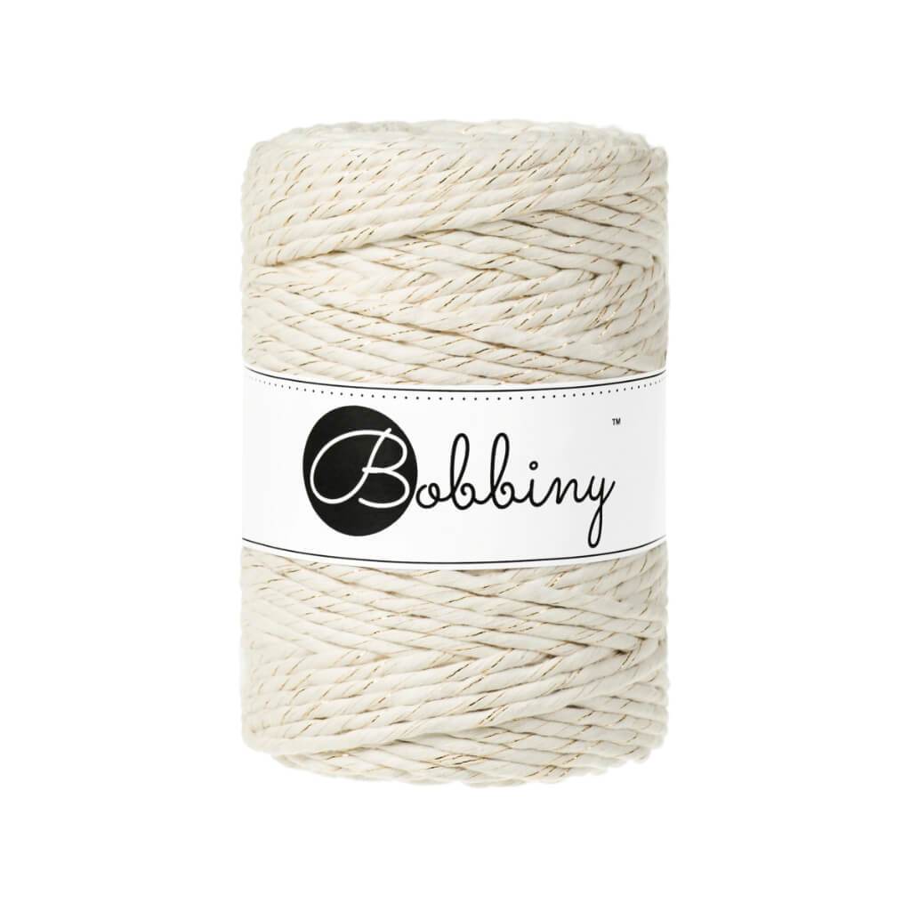 Bobbiny Makramee Garn 5mm gezwirnt Golden Natural 100m - mahina