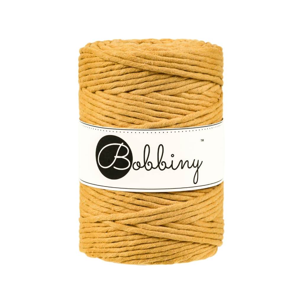 Bobbiny Makramee Garn 5mm gezwirnt Mustard 100m - mahina