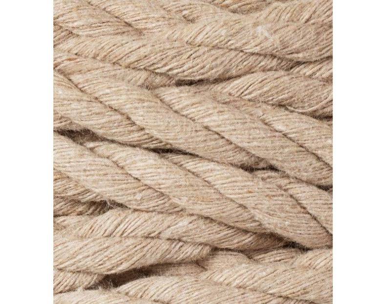 Bobbiny Makramee Garn 9mm 3ply Sand 30m - mahina
