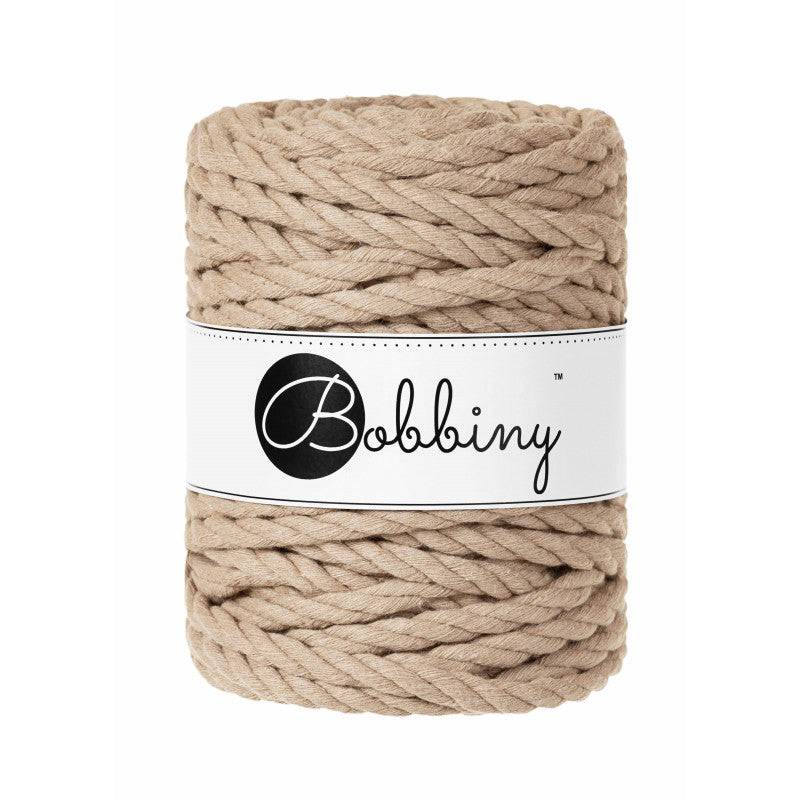 Bobbiny Makramee Garn 9mm 3ply Sand 30m - mahina