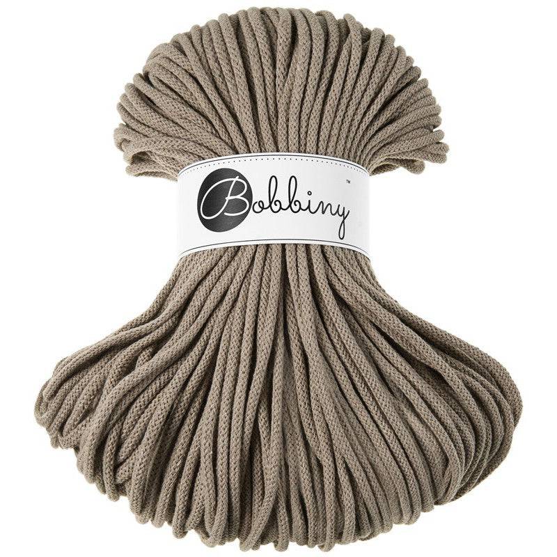 Bobbiny PREMIUM Flechtkordel 5mm geflochten Coffee 100m - Garne > Baumwollgarne > Bobbiny > Geflochten > 5mm von mahina