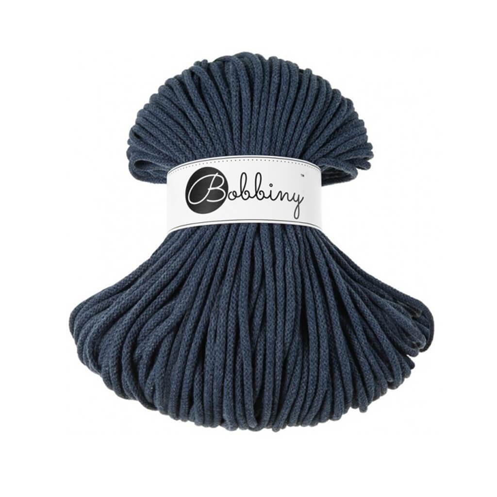 Bobbiny PREMIUM Flechtkordel 5mm geflochten Jeans 100m - Garne > Baumwollgarne > Bobbiny > Geflochten > 5mm von mahina