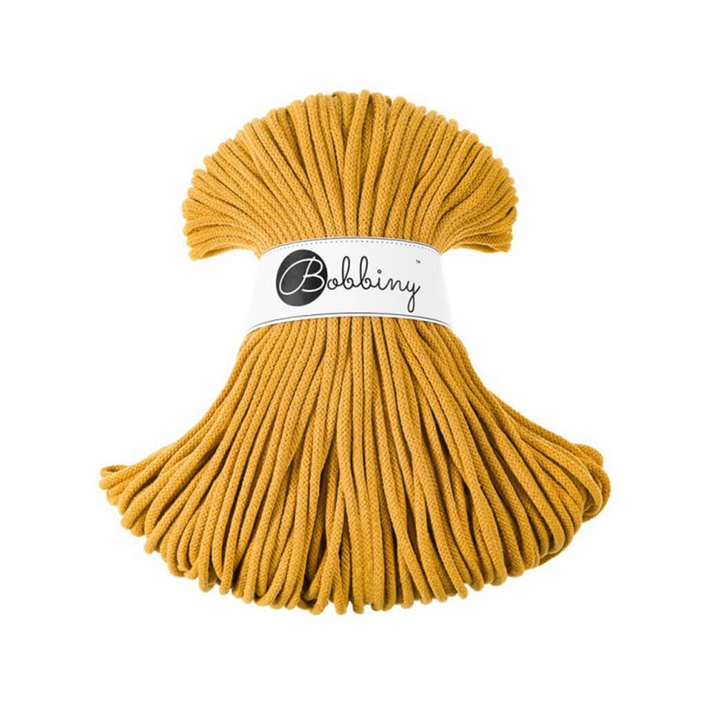 Bobbiny PREMIUM Flechtkordel 5mm geflochten Mustard 100m - Garne > Baumwollgarne > Bobbiny > Geflochten > 5mm von mahina