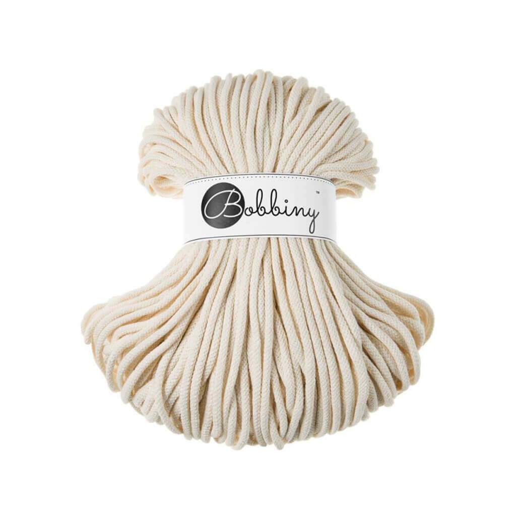 Bobbiny PREMIUM Flechtkordel 5mm geflochten Natural 100m - Garne > Baumwollgarne > Bobbiny > Geflochten > 5mm von mahina