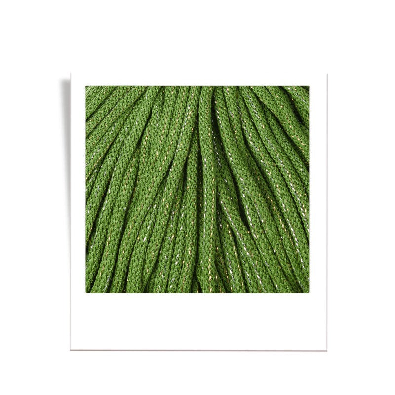 Bobbiny PREMIUM Flechtkordel 5mm geflochten Shiny Moss Green 100m - Garne > Baumwollgarne > Bobbiny > Geflochten > 5mm von mahina