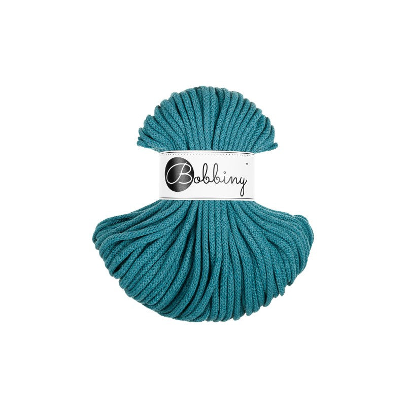 Bobbiny PREMIUM Flechtkordel 5mm geflochten Teal 50m - Garne > Baumwollgarne > Bobbiny > Geflochten > 5mm von mahina