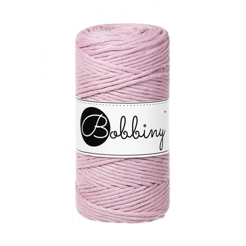 Bobbiny Makramee Garn 3mm gezwirnt Dusty Rose 100m - Garne > Baumwollgarne > Bobbiny > Gezwirnt > 3mm von mahina