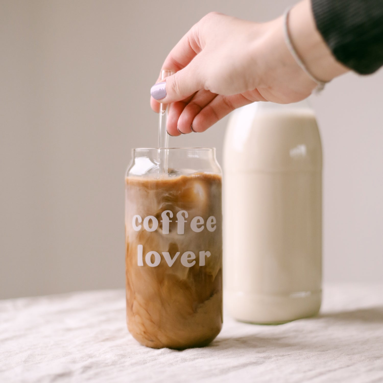 Eulenschnitt Hohes Trinkglas Coffee Lover 500ml - Interior > Dekoration > Tassen von mahina