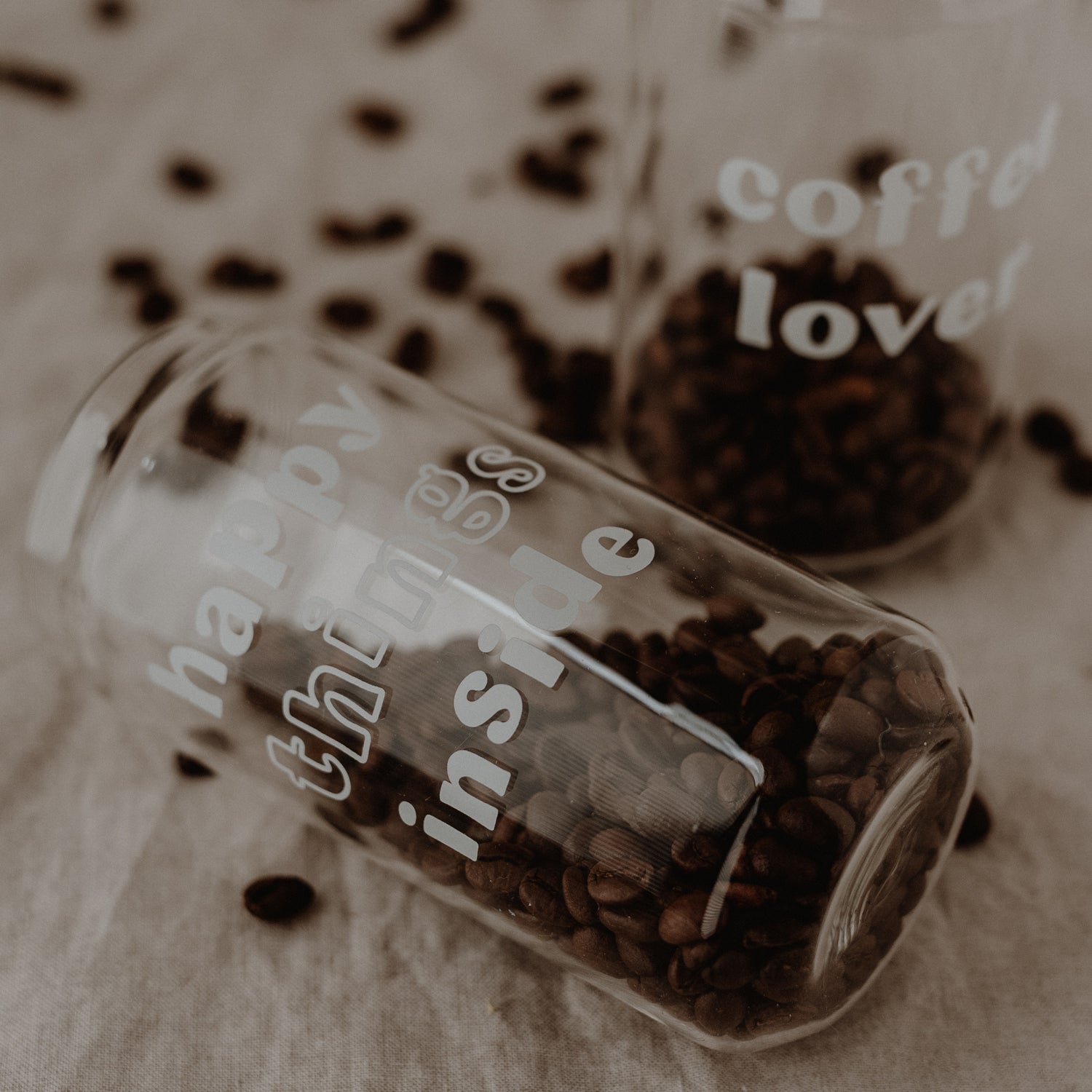 Eulenschnitt Hohes Trinkglas Happy Things 500ml - Interior > Dekoration > Tassen von mahina