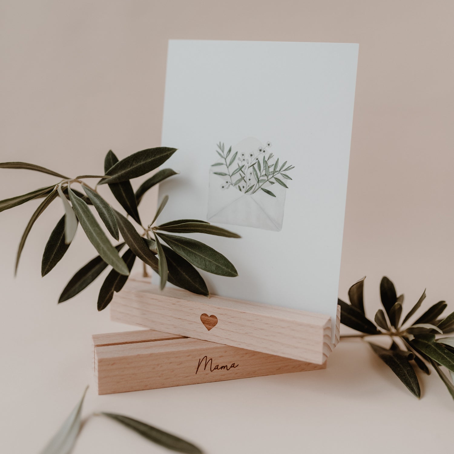 Eulenschnitt Karten- und Blumenhalter Mama & Herz, 2er Set - Bastelbedarf -> Sonstiges von mahina