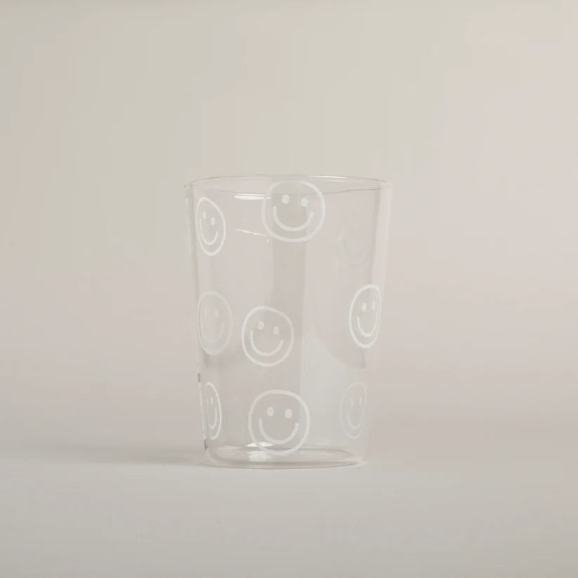 Eulenschnitt Trinkglas Smileys weiß 500ml - Interior > Dekoration > Tassen von mahina