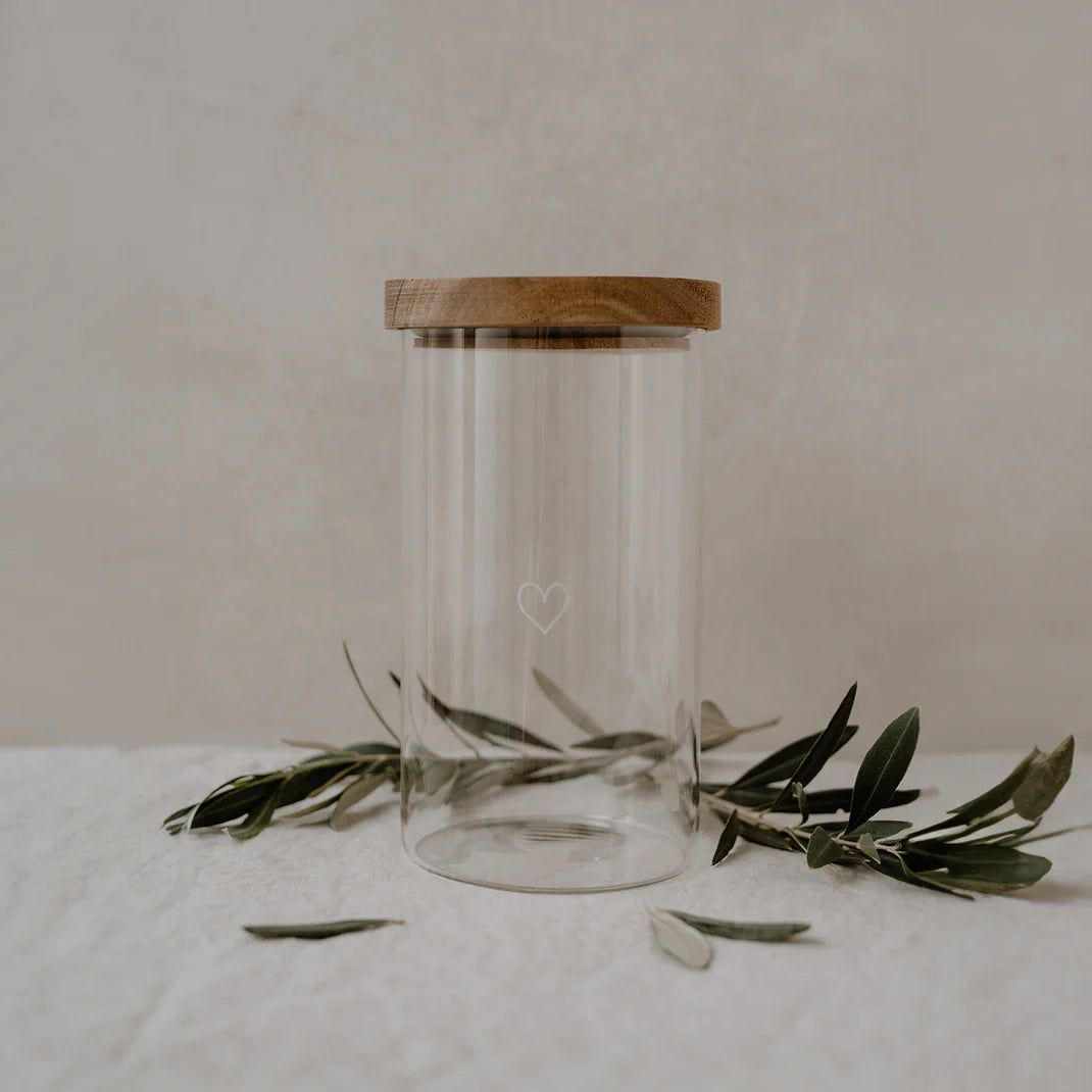 Eulenschnitt Vorratsglas Herz 19cm - Bastelbedarf -> Glas -> Dekorative Gläser von mahina