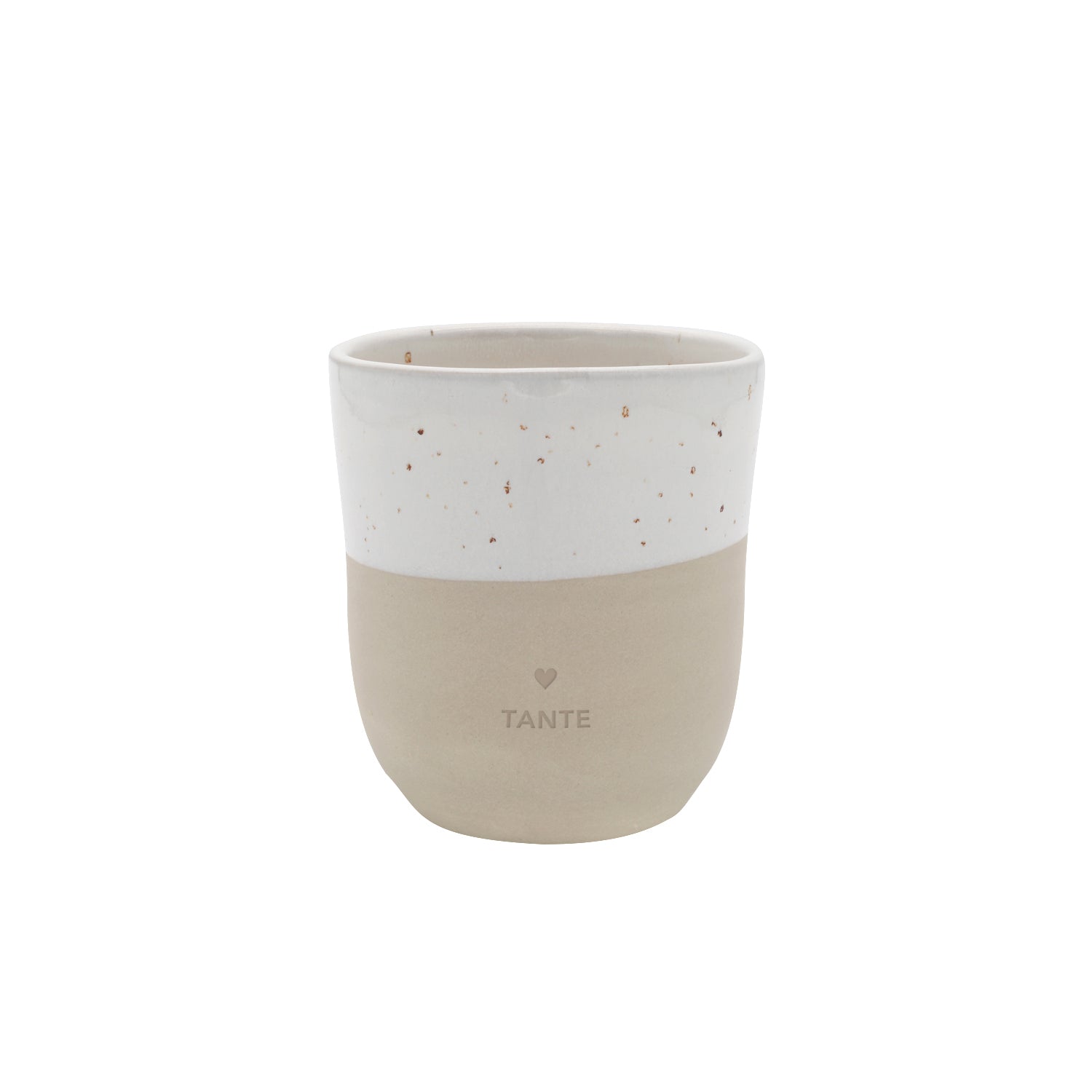 Handgemachter Eulenschnitt Becher aus Steingut "Tante" - Interior > Dekoration > Tassen von mahina