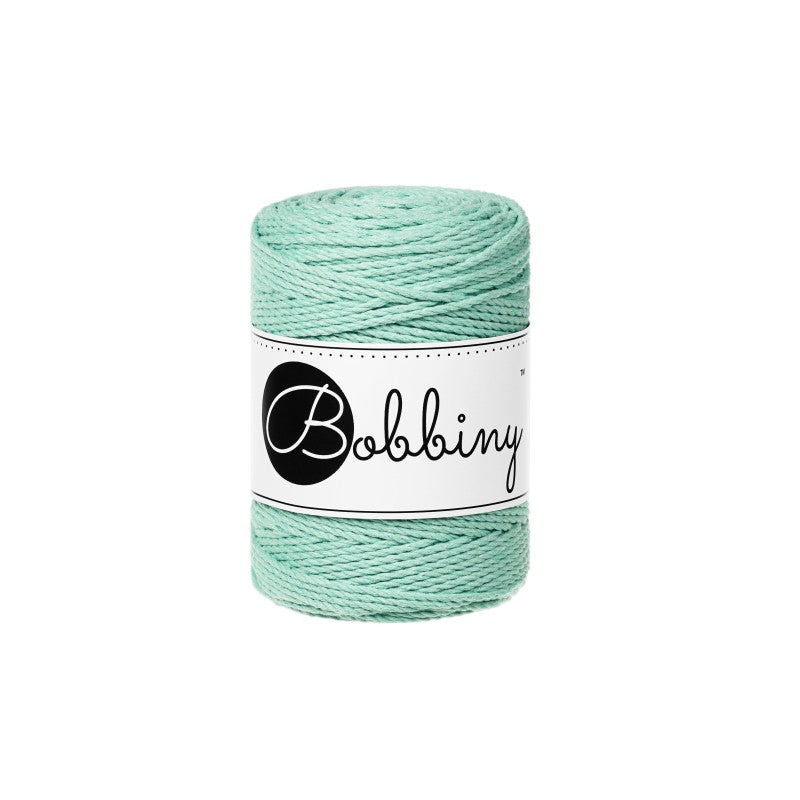 Bobbiny Makramee Garn 1,5mm 3ply Jelly Mint 100m - Garne > Baumwollgarne > Bobbiny > 3ply > 1,5mm von mahina