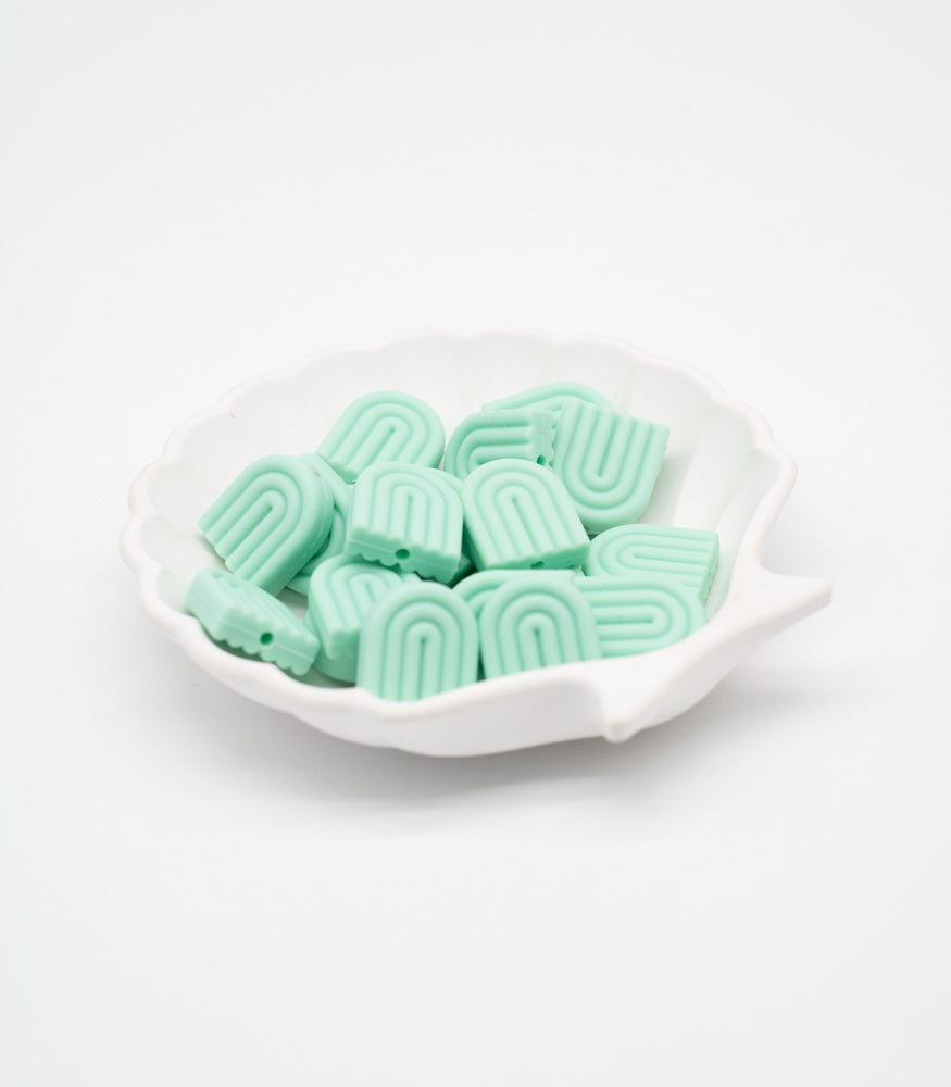 Silikonperle "Regenbogen" 20mm 10 Farben - Bastelbedarf -> Silikon -> Silikonperlen -> Rund von mahina