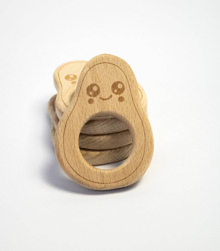 Beißring "Avocado" aus Buchenholz - mahina