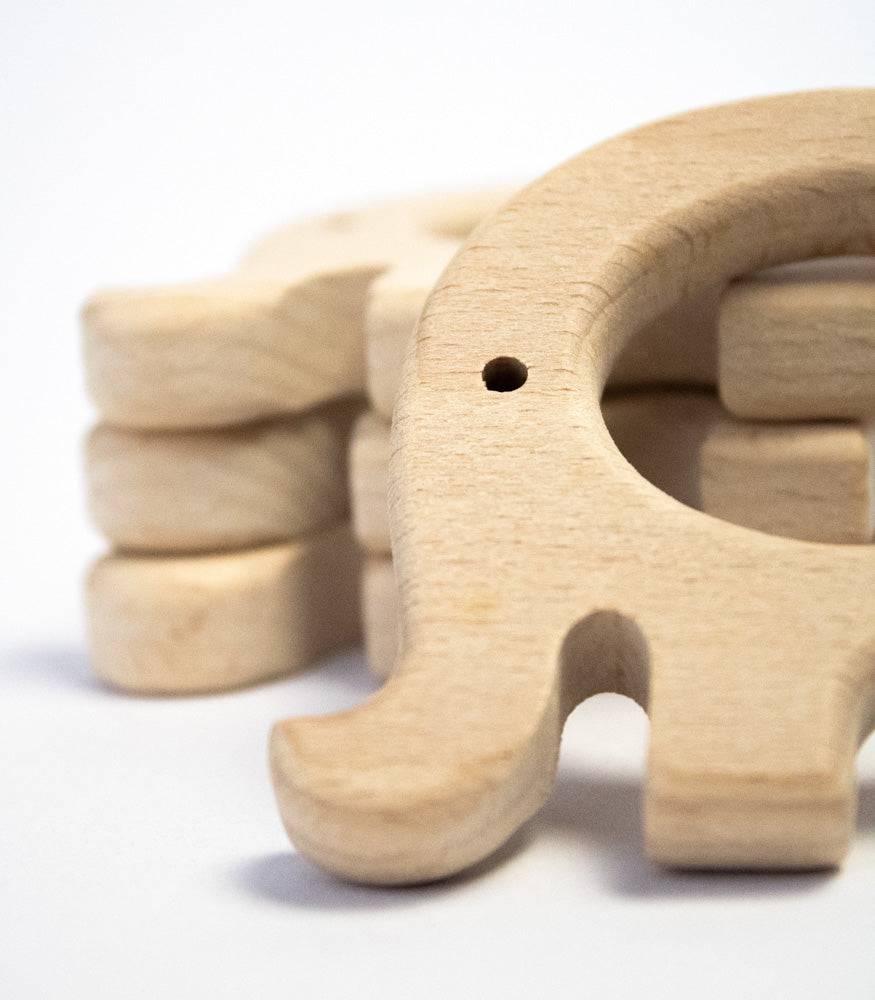 Beißring "Elefant" aus Buchenholz - mahina