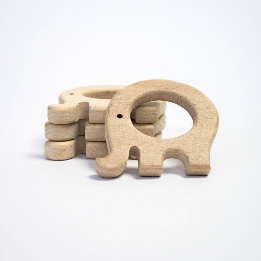 Beißring "Elefant" aus Buchenholz - mahina