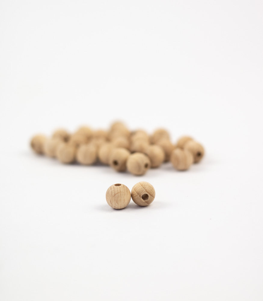 Runde Holzperle "Classic" aus Buchenholz 12mm - Bastelbedarf -> Holz > Holzperlen -> Rund von mahina