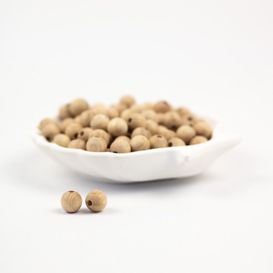 Runde Holzperle "Classic" aus Buchenholz 12mm - Bastelbedarf -> Holz > Holzperlen -> Rund von mahina