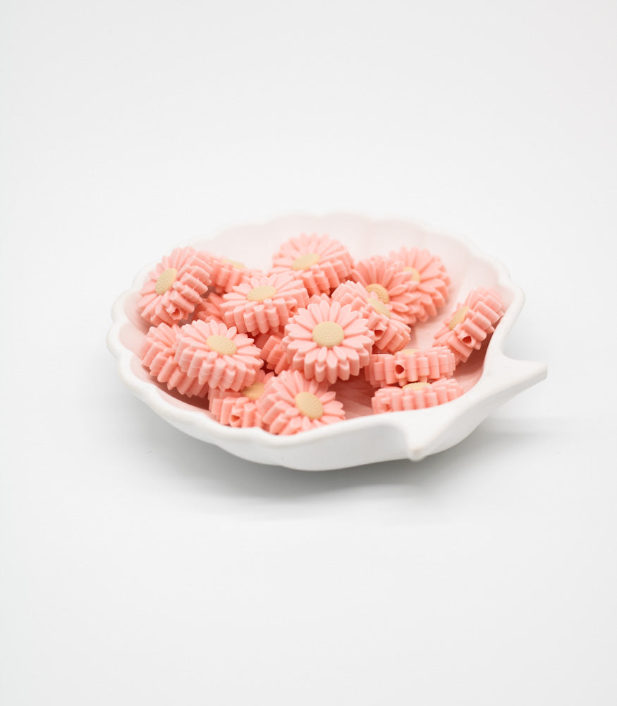 Silikonperle "Blume" 22mm 6 Farben - Bastelbedarf -> Silikon -> Silikonperlen -> Rund von mahina